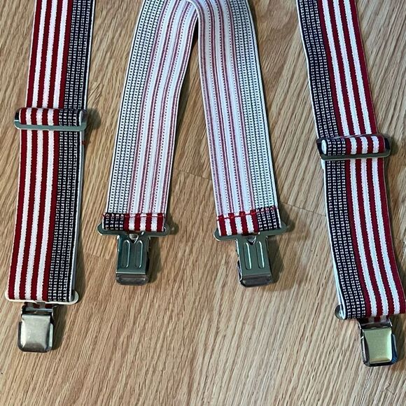 CLC Mens top grain cowhide suspenders 
Custom Leathercraft
Red/white/blue
New wi - Picture 3 of 6